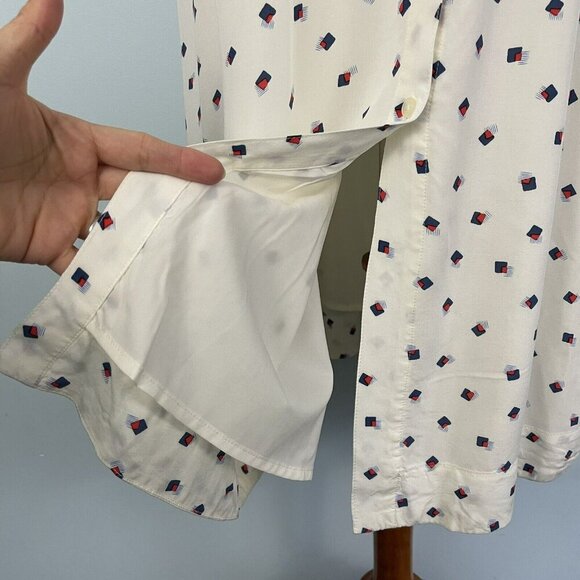 NWT Gap Button Front Shirt Dress Tie-Shoulder Pockets Sz 14 Summer Casual Resort - Picture 7 of 12